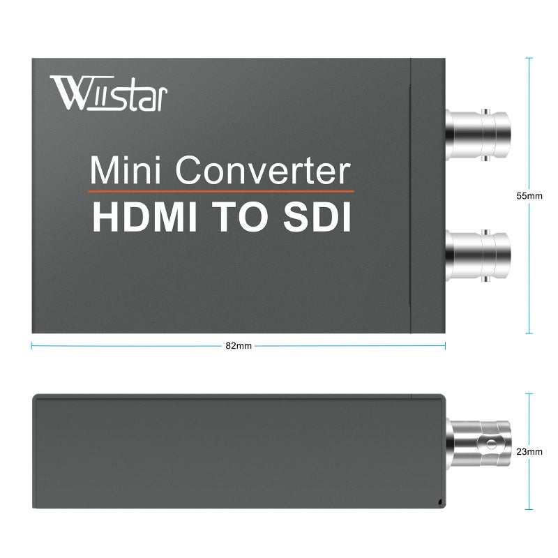 Wiistar HDMI to SDI Converter HDMI Input to SDI 2 Output Support SD/HD/3G-SDI 1080P FHD 1 in 2 Out for Camera HDTV - Image 4
